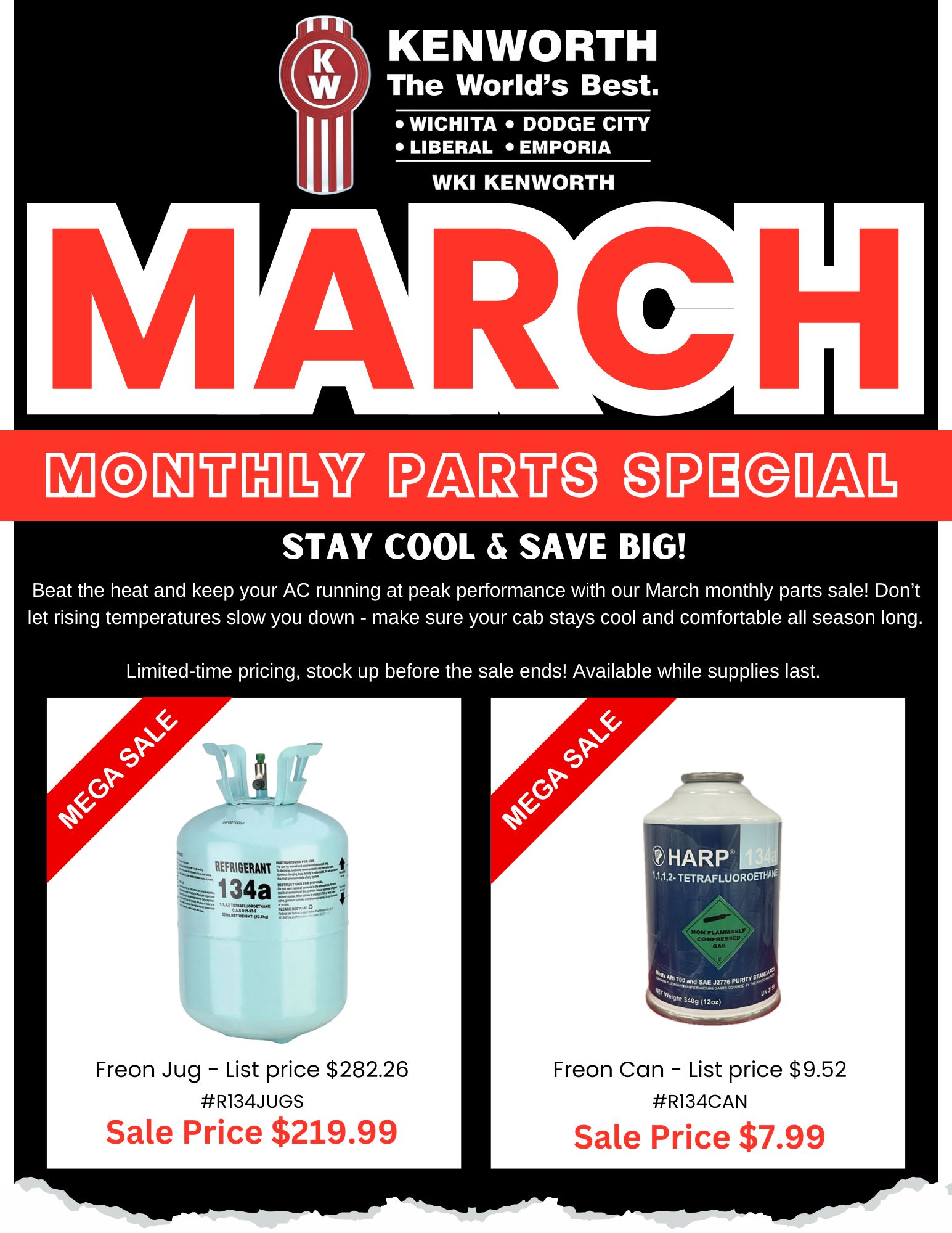 March Monthly Parts Special