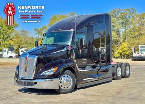 (1) - K8733 - 2025 Kenworth T680 Black 76'' Raised-Roof (Wichita New Photos)